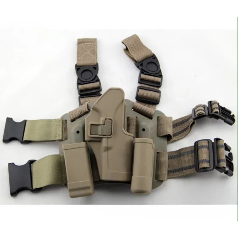 ##Tactical Gun Holster for Glock 17 19 USP 1911 M92 P226 Outdoor Hidden Leather Holster Real CS Gun Leg Holster Men CS Sport Gun