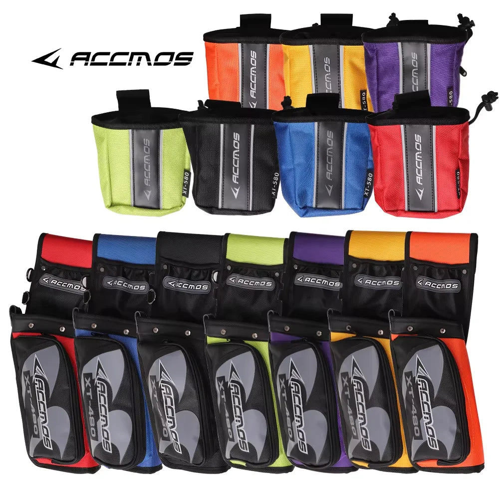 ACCMOS Archery Reverse Arrow Quiver And Arrow Release Hold Pounch bag for Shooting Hunting Durable for Outdoor Activities