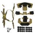 Tactical Helmet Liner System Padding Kit and Chin Strap Adjustable Dial Suspension System for FAST MICH Wendy Helmet