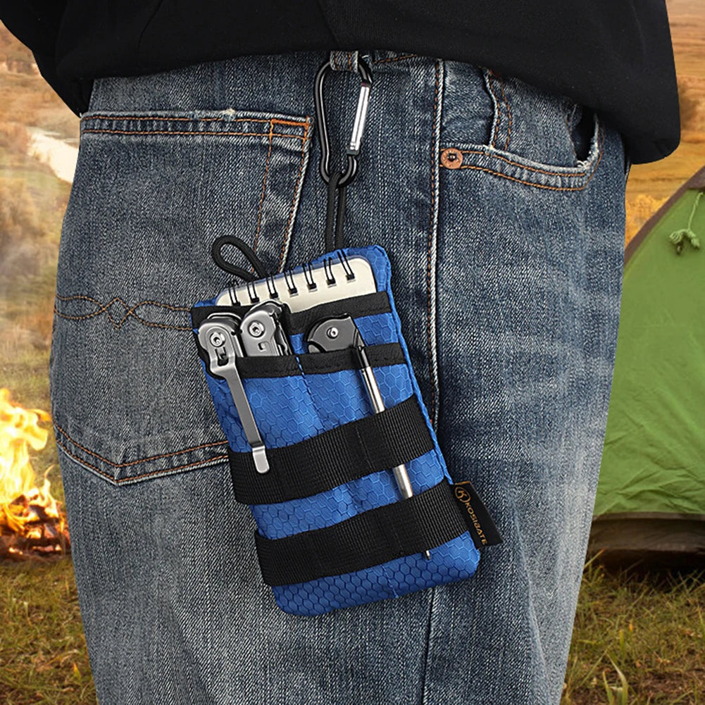 Foldable Small Tool Storage EDC Pouch Lightweight Wear Resistant Organizer for Camping Hiking Sports Portable Credit Card Wallet