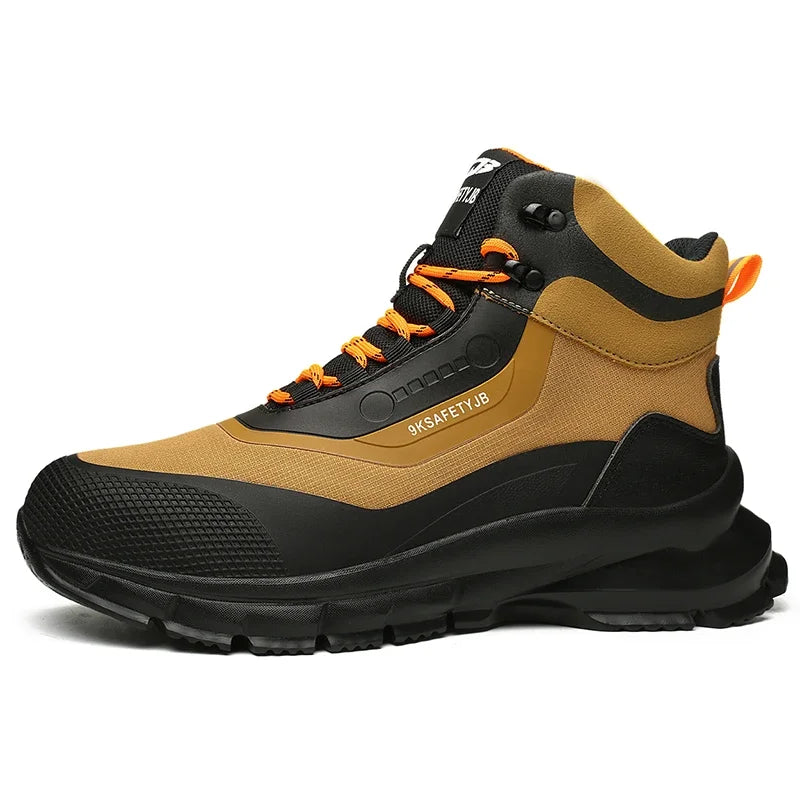 New Fashion 2024 Lightweight Work Boots Indestructible Safety Shoes Men Steel Cap Puncture-Proof Sneakers Male Footwear