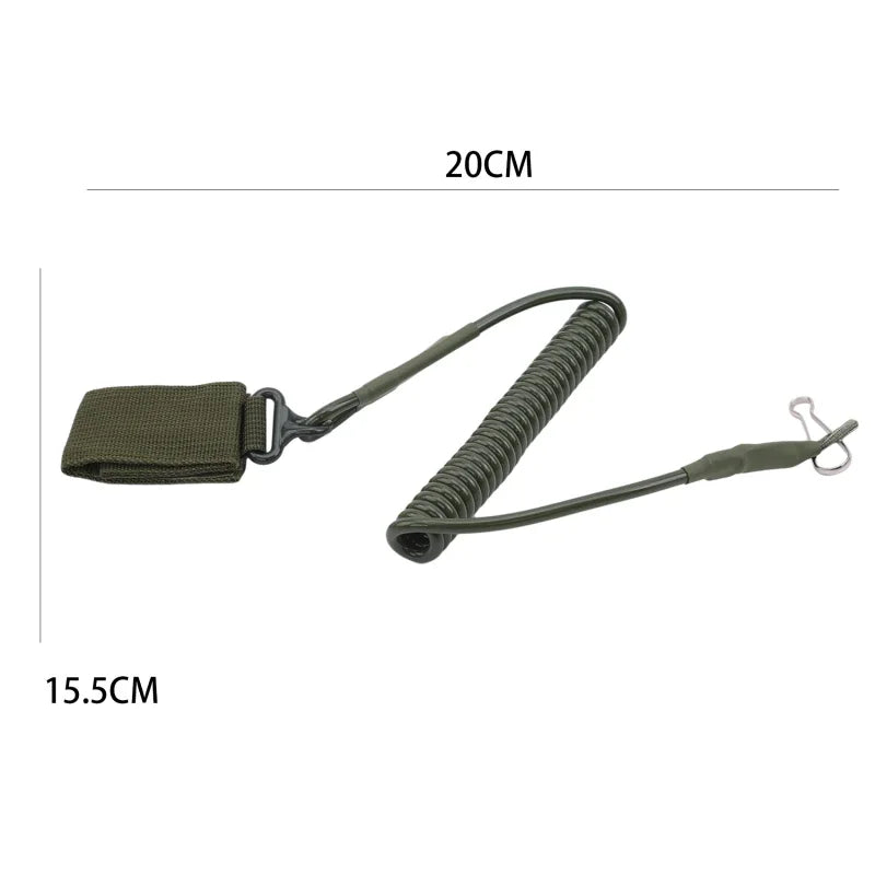 Elastic Lanyard Tactical Anti-loss Military Spring Safety Belt Anti-theft Mountaineering Backpack Lanyard Hunting Accessories