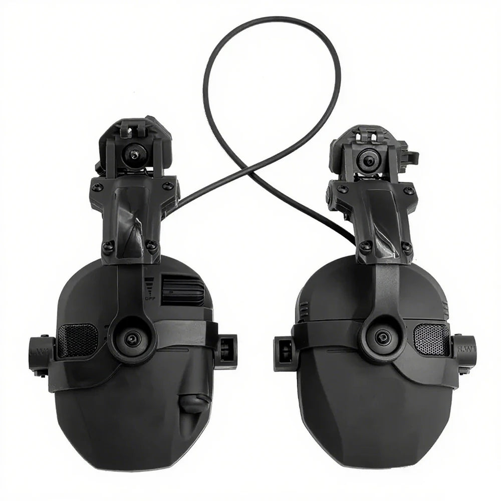 NEW Helmet Clip Version Tactical Earmuff Electronic Hearing Protection NRR 23dB for Military Shooting Range Training Hunting