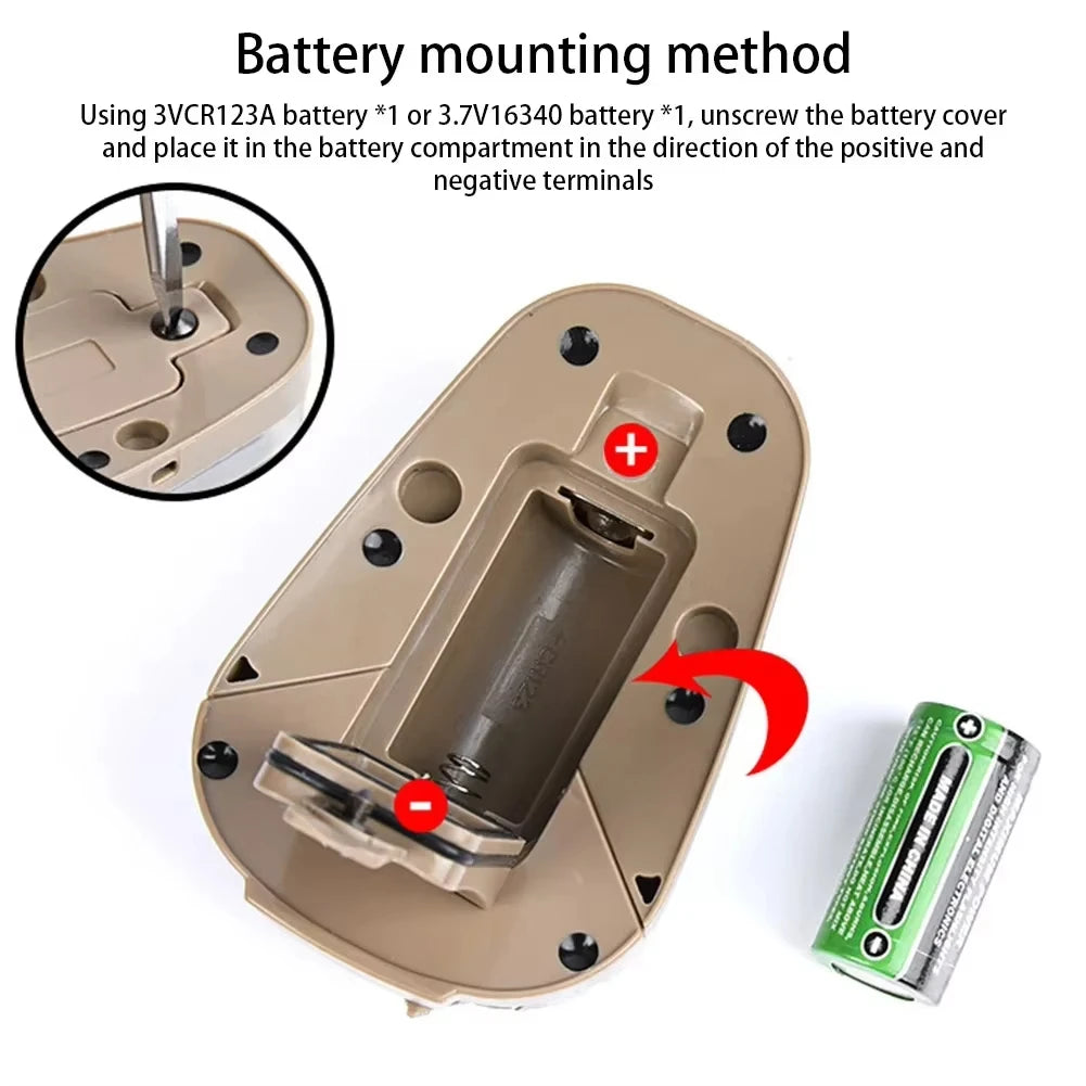 BOOIU Ladybug Lamp Signal Flash Tactical Fast Helmet Lamp Mud Survival Safety Multi-Functional Camping Hunting Outdoor Tool