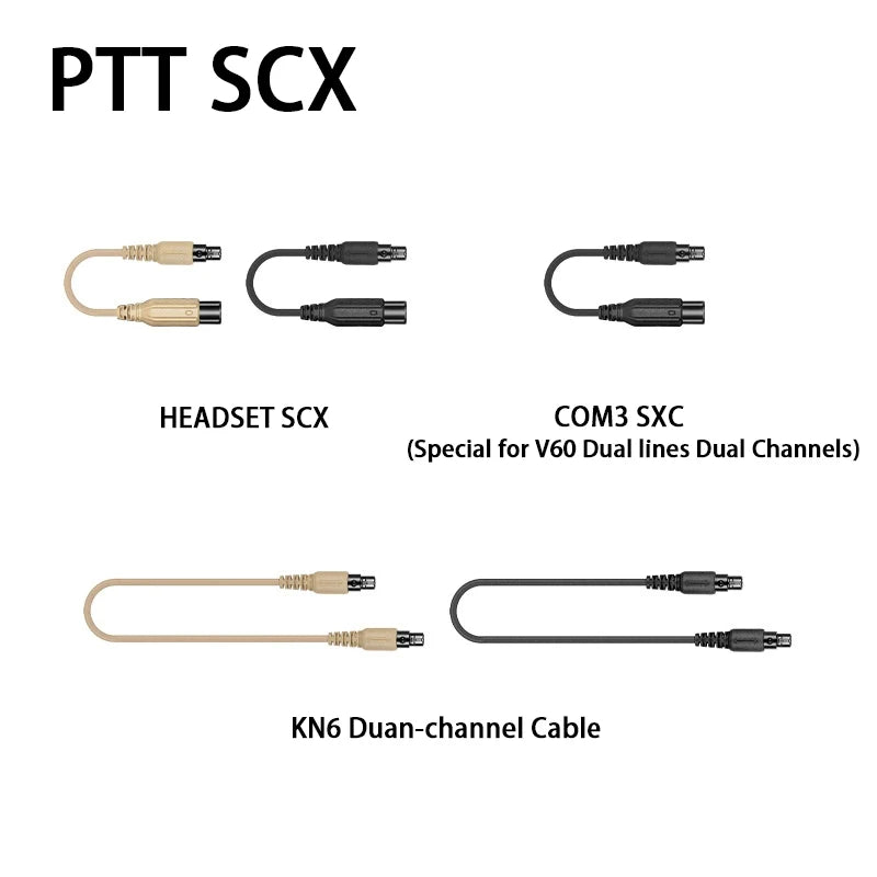 Connects Cable Adaptor for AMP Headset V20 V60 Dual Metal PTT Radios Connector Standard KN6 to BAOFENG KENWOOD