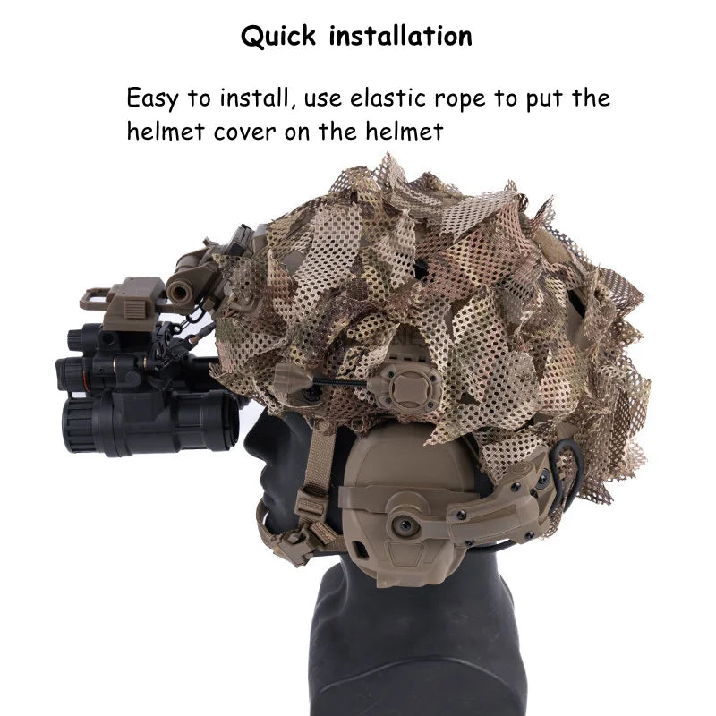 CS Airsoft Helmet Cloth  3D Camouflage Laser Cut  Lightweight Tactical Sports Helmet Camo Cover Hunting Helmet Gear Accessories