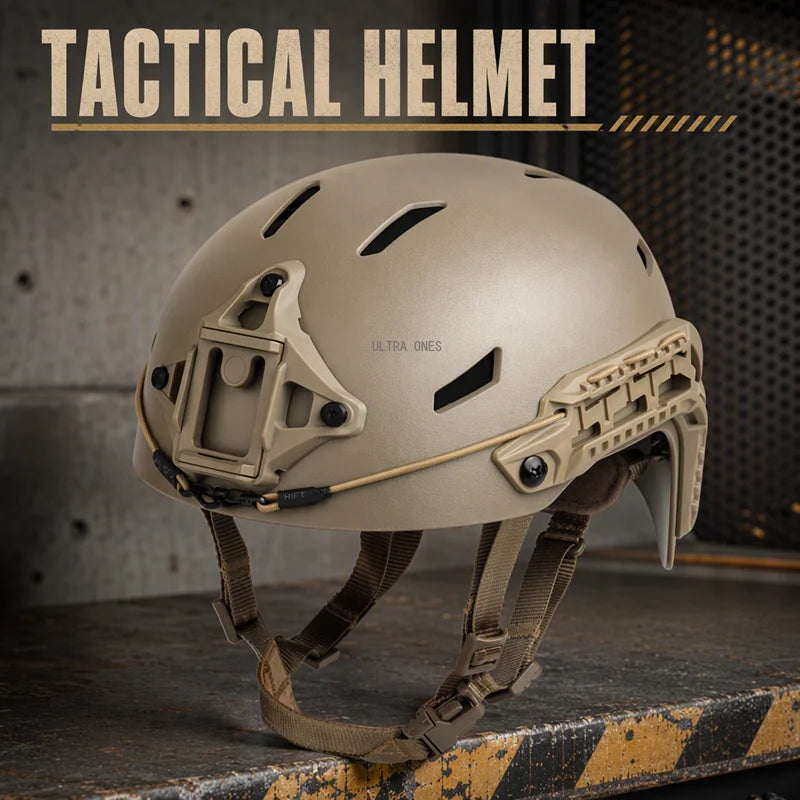 FAST Airsoft Helmet Vent Hole Design NVG Bracket ARC Side Rail Tactical Wargame Paintball Outdoor Hunting Helmets with Patches