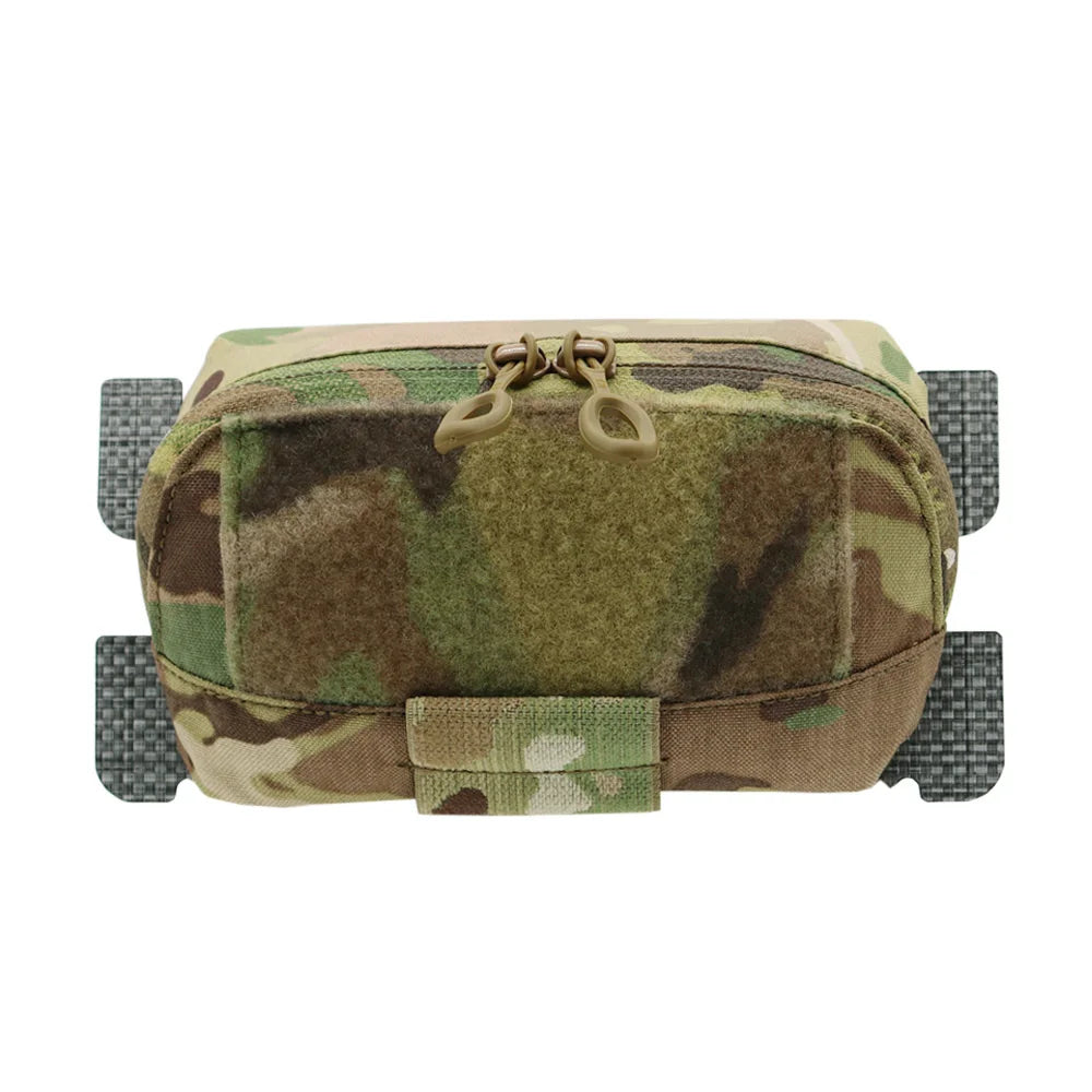 VULPO Tactical Vest Plate Carrier MOLLE Adapt Admin Panel Pouch Chest Expansion Sub Bag Utility Map Pouch Hunting Airsoft Vest