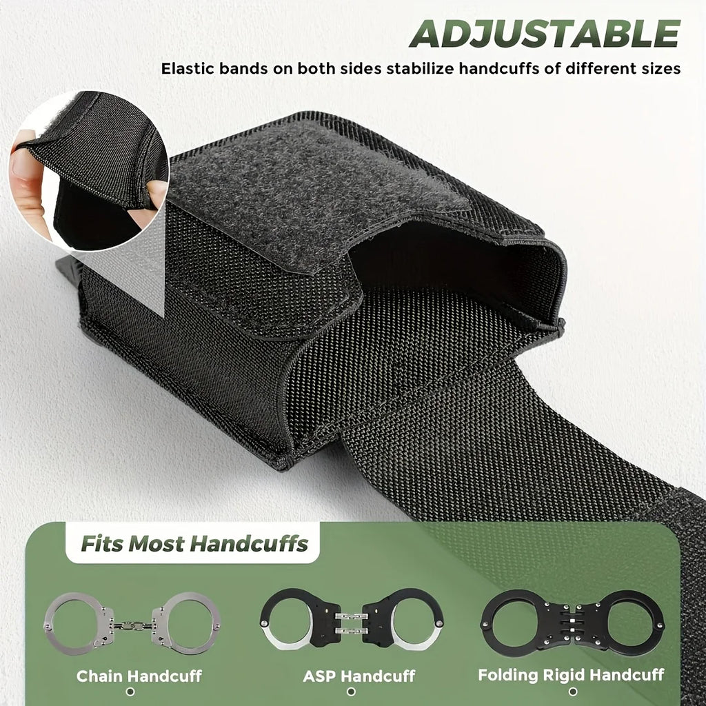 1Pc 1000D Nylon Quick Release MOLLE Handcuff Pouch Tactical Tool Hanging Bag For Belt Vest Outdoor Safety Storage Waist Pack