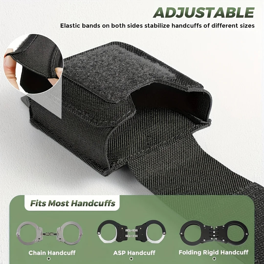 1Pc 1000D Nylon Quick Release MOLLE Handcuff Pouch Tactical Tool Hanging Bag For Belt Vest Outdoor Safety Storage Waist Pack