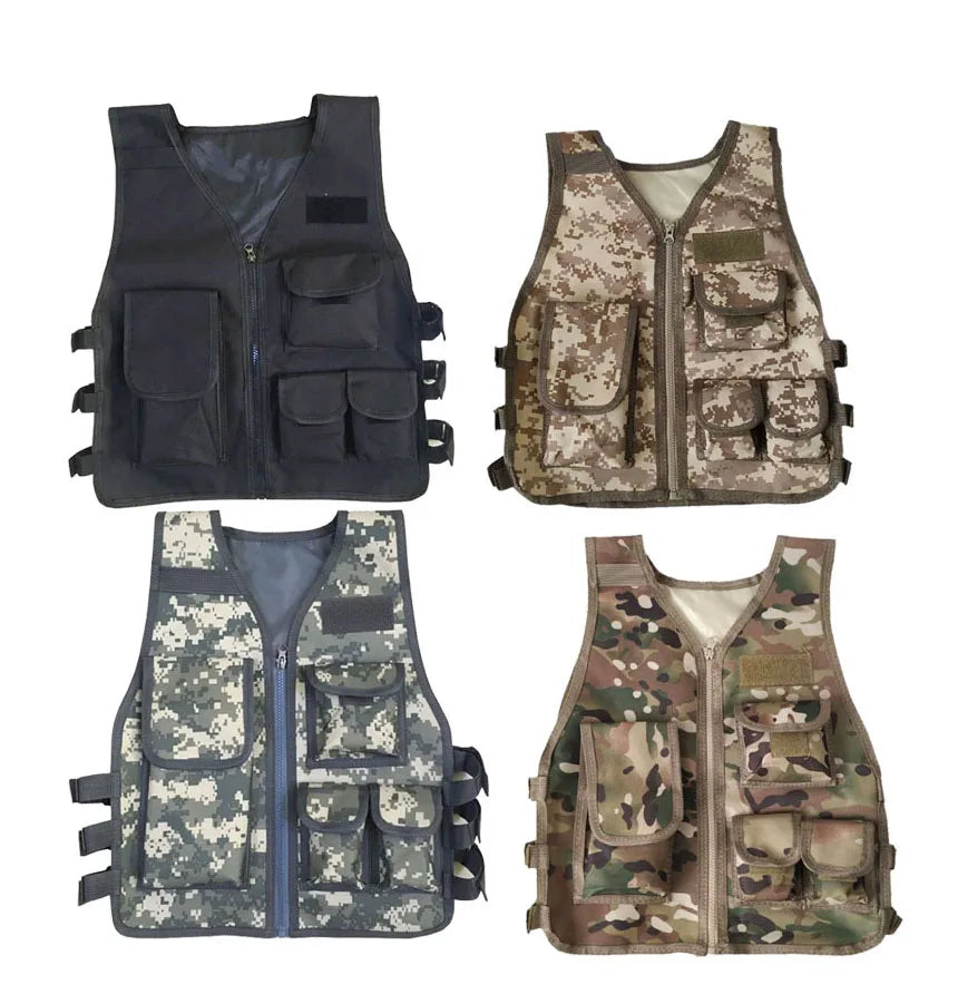 Kids Tactical Vest Hunting Combat Bulletproof Uniform Special Costumes Forces Children Camouflage Jungle Clothing