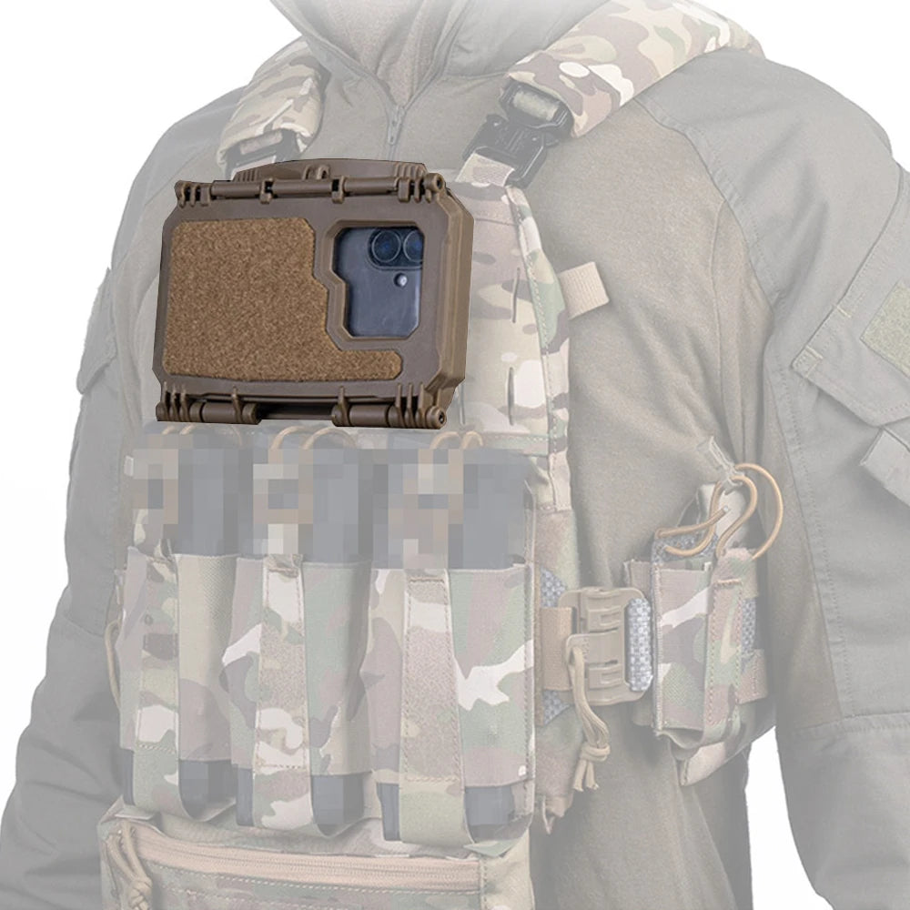 Tactical 2th Gen Phone Case Universal Phone MOLLE Holder Pouch for Map Navigation Hunting Vest Plate Carrier Accessories