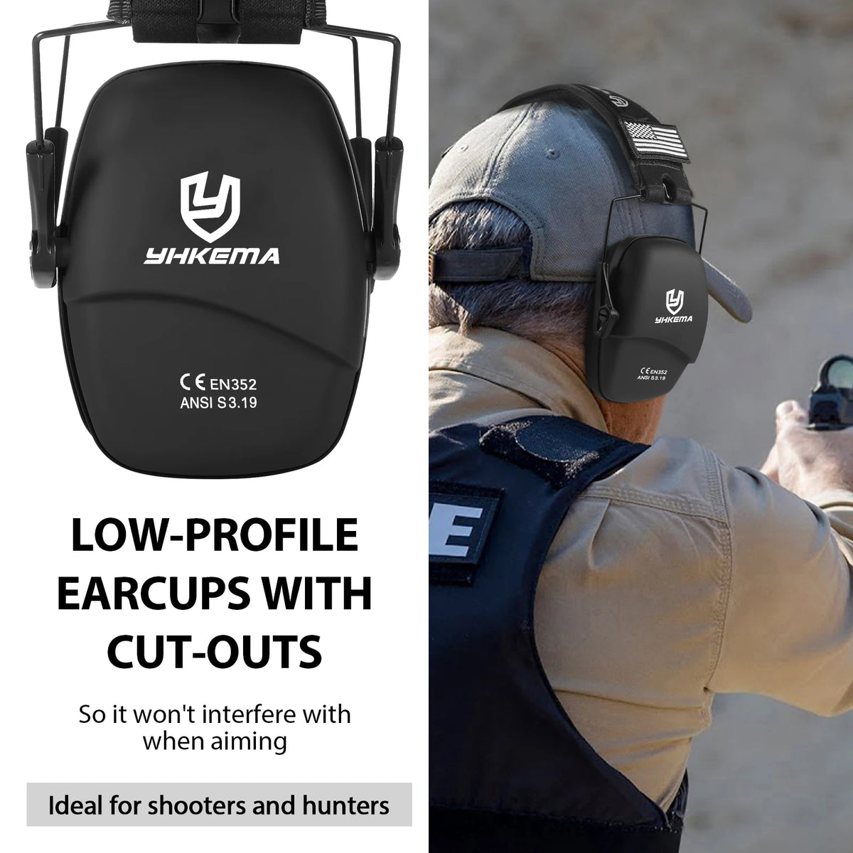 Tactical headset ear protection shooting headphones for hunting Hearing earmuff Noise reduction 25db earmuffs Silicone