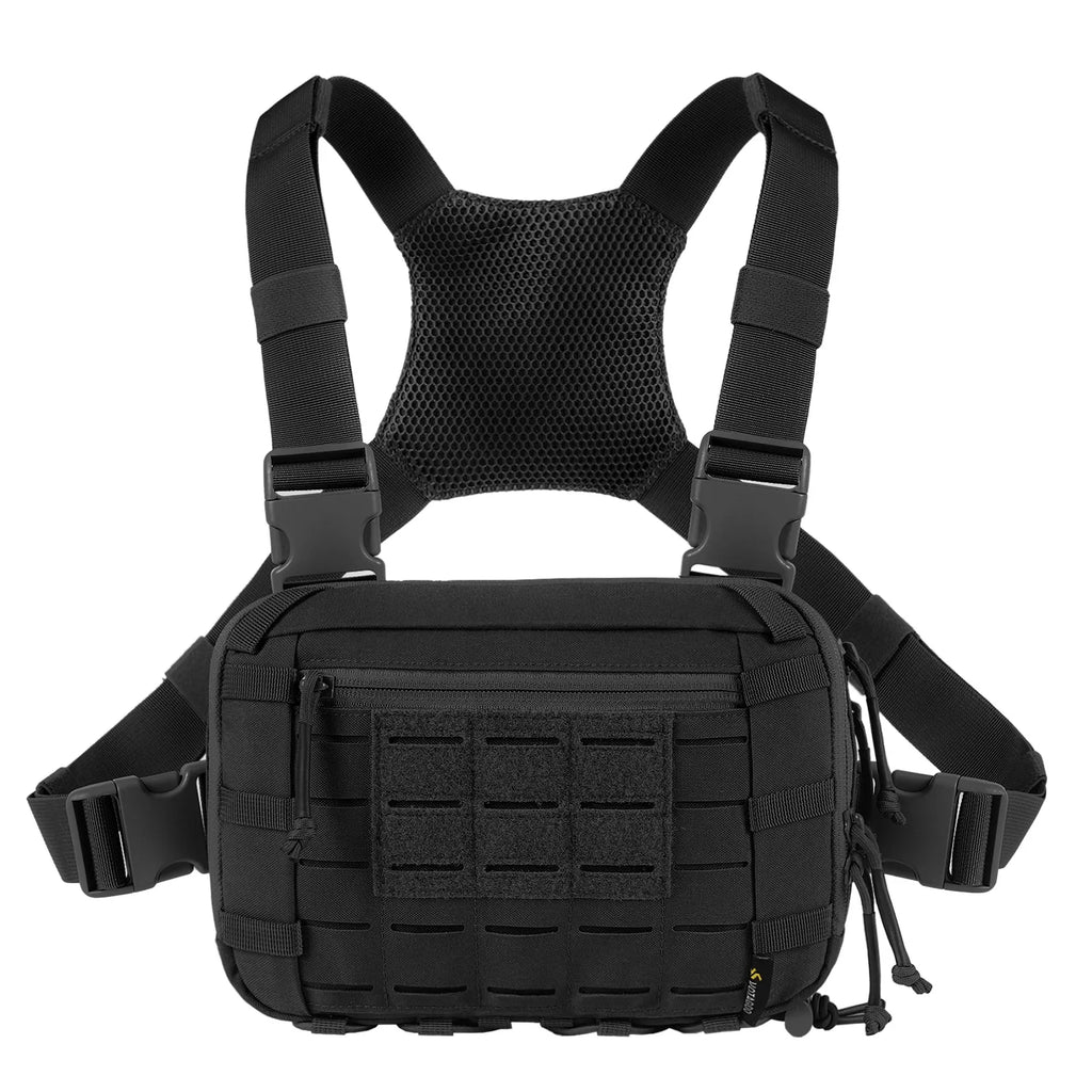 VOTAGOO Tactical Chest Bag 2L – EDC Molle Chest Rig CCW Compartment Adjustable Strap Outdoor Gear Practical Equipment Pouch