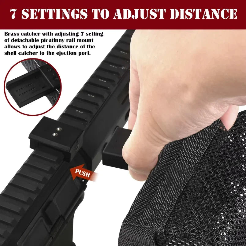 Tactical Quick Release Shell Catcher Cartridge Mesh Detachable Heat Resistant Catcher MeshShell Recycling Bullet Holders