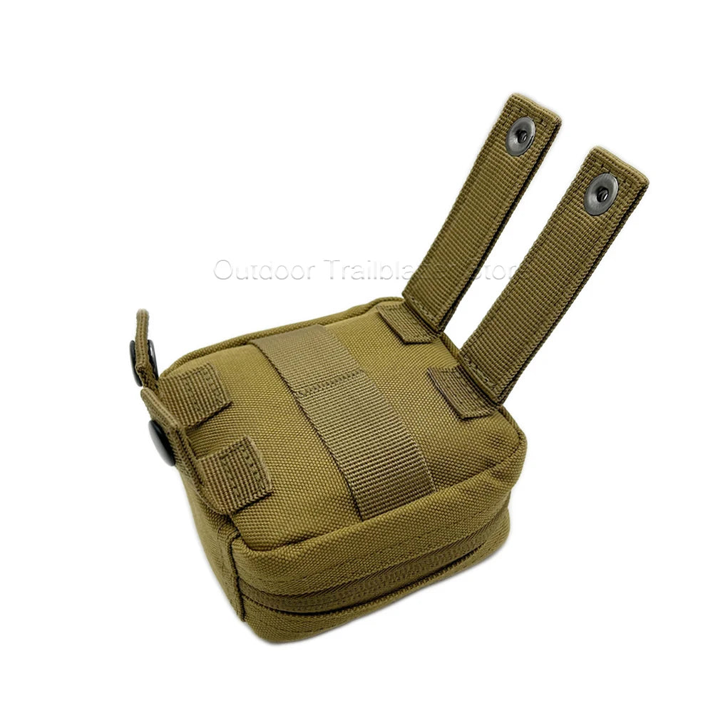 Small Tactical Pouch Micro Utility MOLLE Pouch Removable Clear ID Pocket Mini Knife Compass Flashlight Card Storage Bag Belt