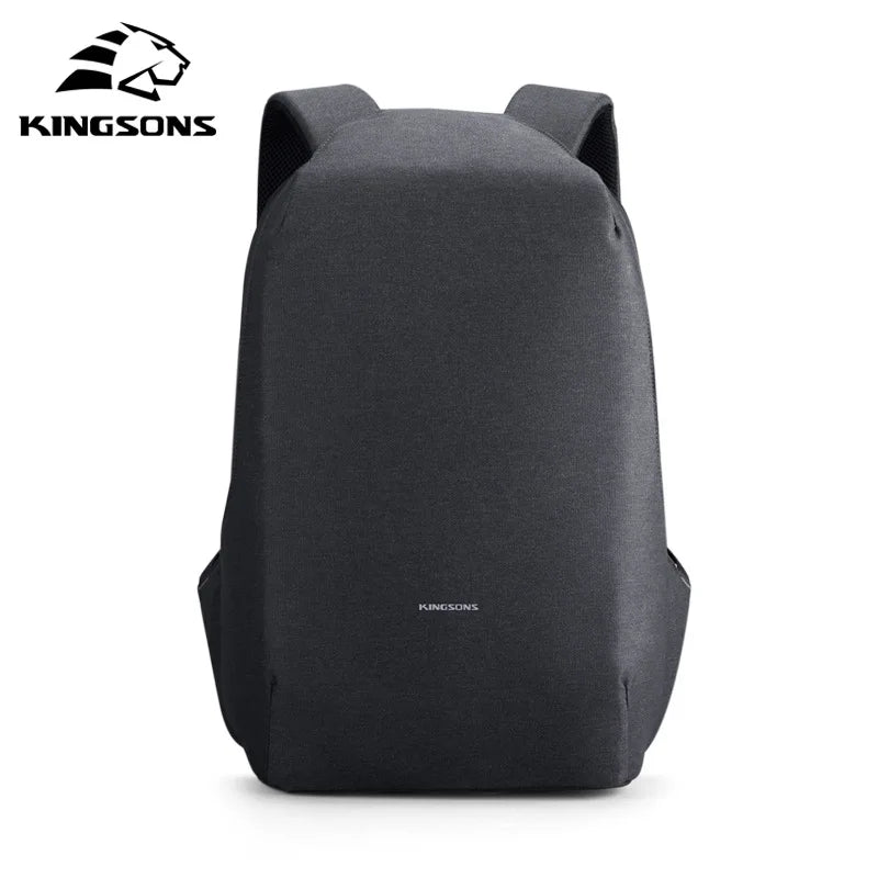 Kingsons Anti-theft Backpack Men 15.6 inch Laptop 180 Degree Open  W USB Charging Waterproof School Bag for College Student Boys
