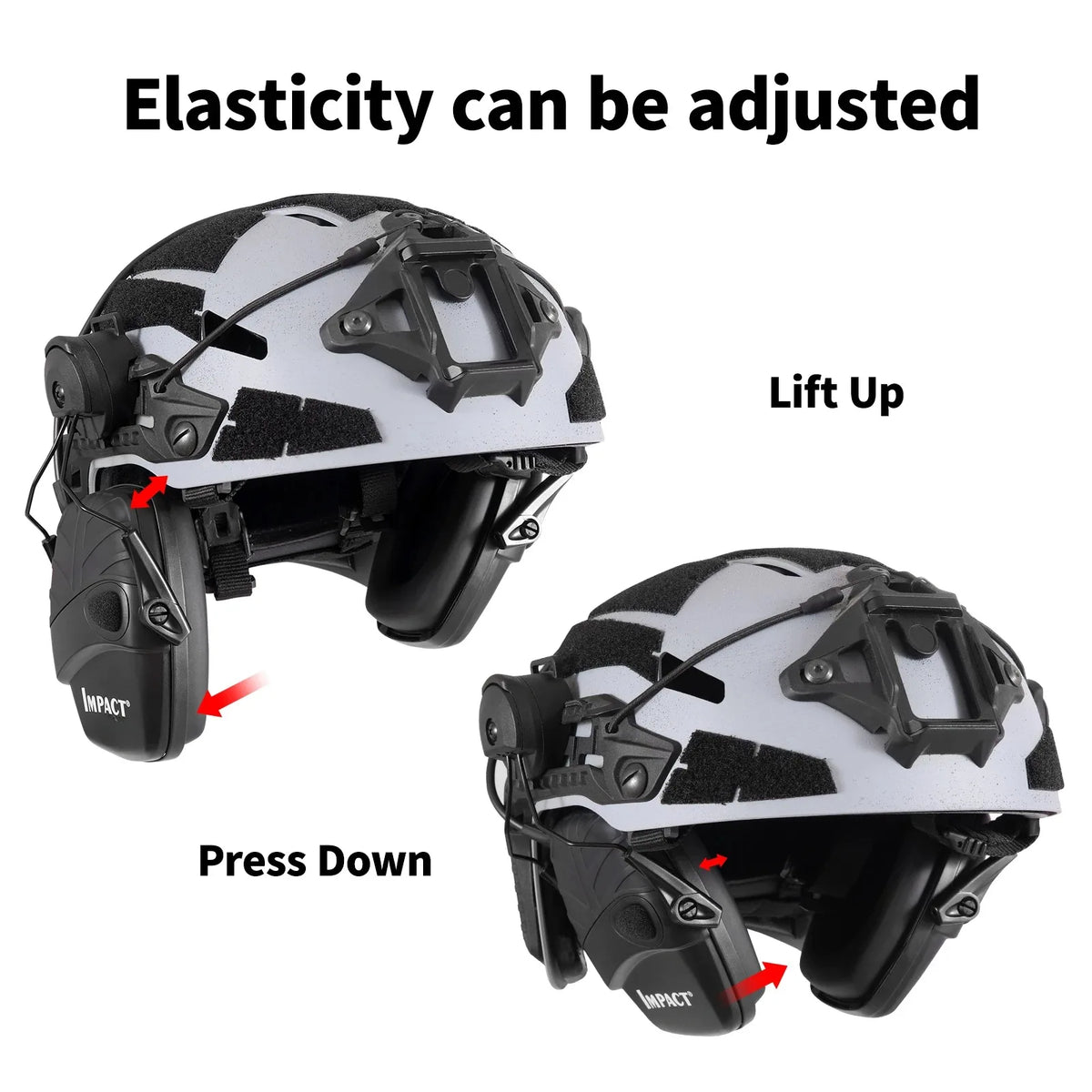 Electronic Shooting Headset Active Electronic Earmuff Ear Protect Noise Reduction Helmet Mounted Version Tactical Headphones