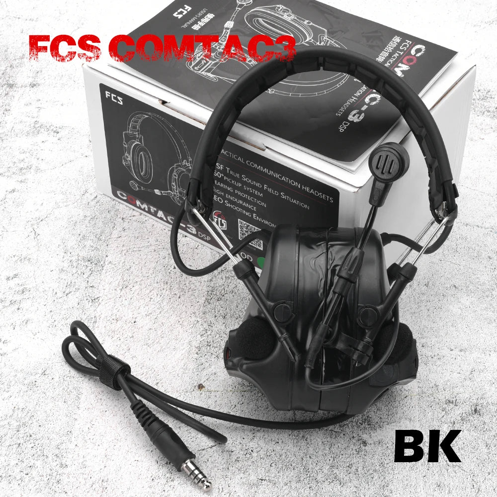 New Version FCS-Tactical Cm III 3 Headset Noise Reduction Headphone Earmuffs Shooting Protector for Walkie-Talkie PTT Radio