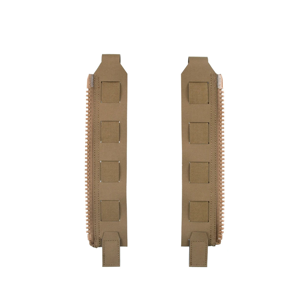 Tactical Back Panel Zipper MOLLE Adapter 500D Nylon Lightweight Versatile For Rear Pack Plate Carrier 3950 Tactical Gear 2PCS