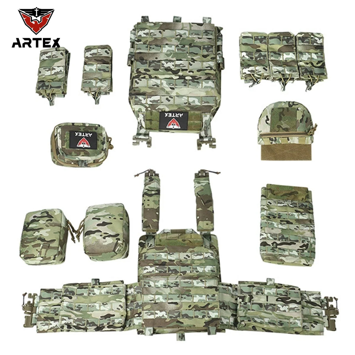 Waist and shoulder quick release buckle expansion bag size, large vest with breathable mesh on the inside, hunting vest