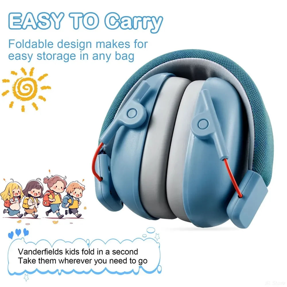 K40 Ear Protection Noise Cancelling Kids Earmuff, SNR 27dB Volume up with Portable Case for Autism,Children,Toddler