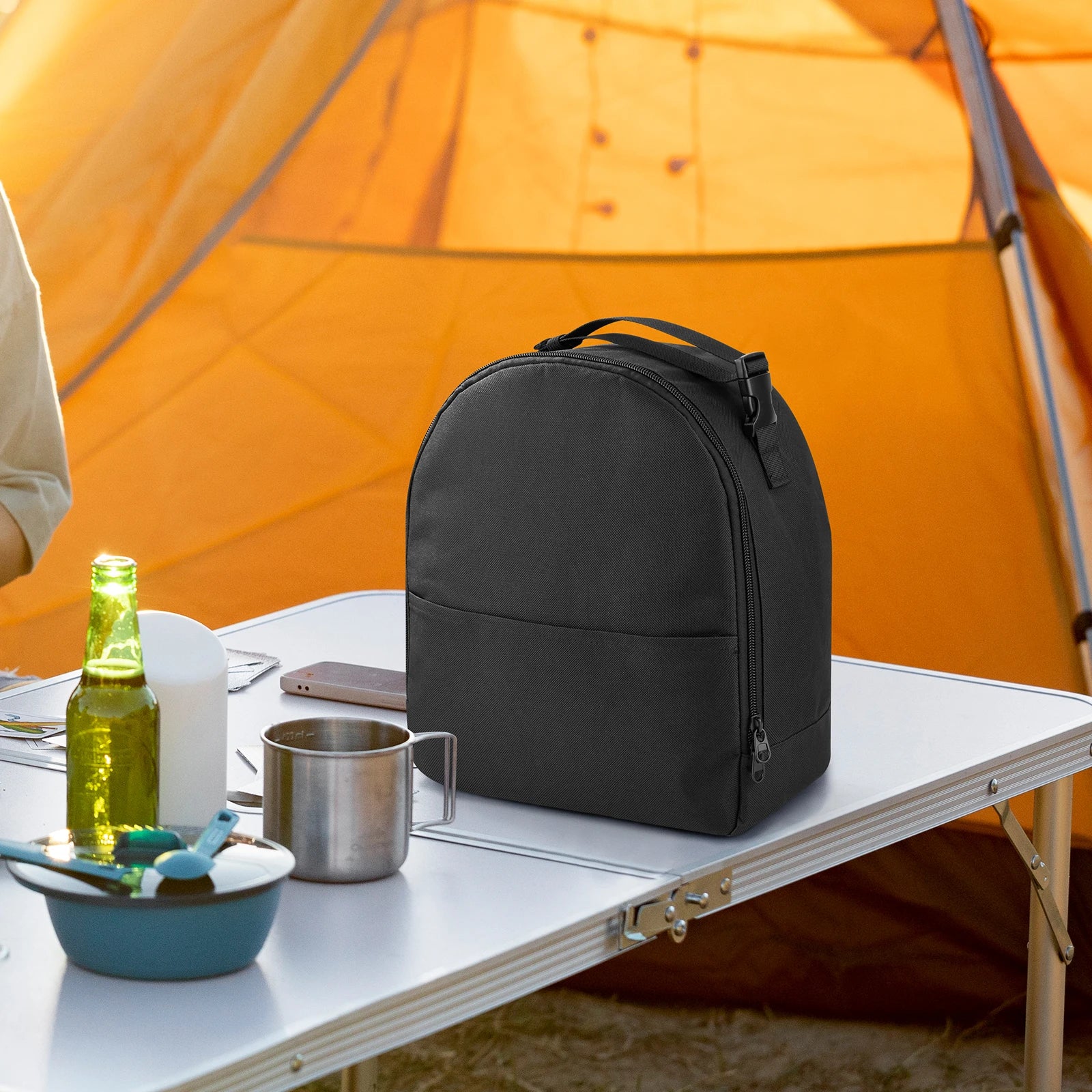 600D Oxford Cloth Storage Bag Large Opening Design Suitable for Most Rechargeable LED Camping Fans on The Market