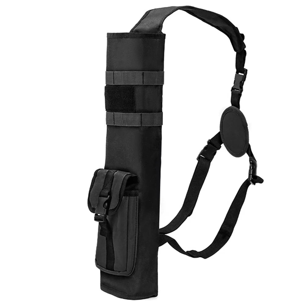 Archery Quiver with Molle System Pocket Back Arrow Quiver Dual Use Adjustable Arrow Bag for Bow Target Practicing