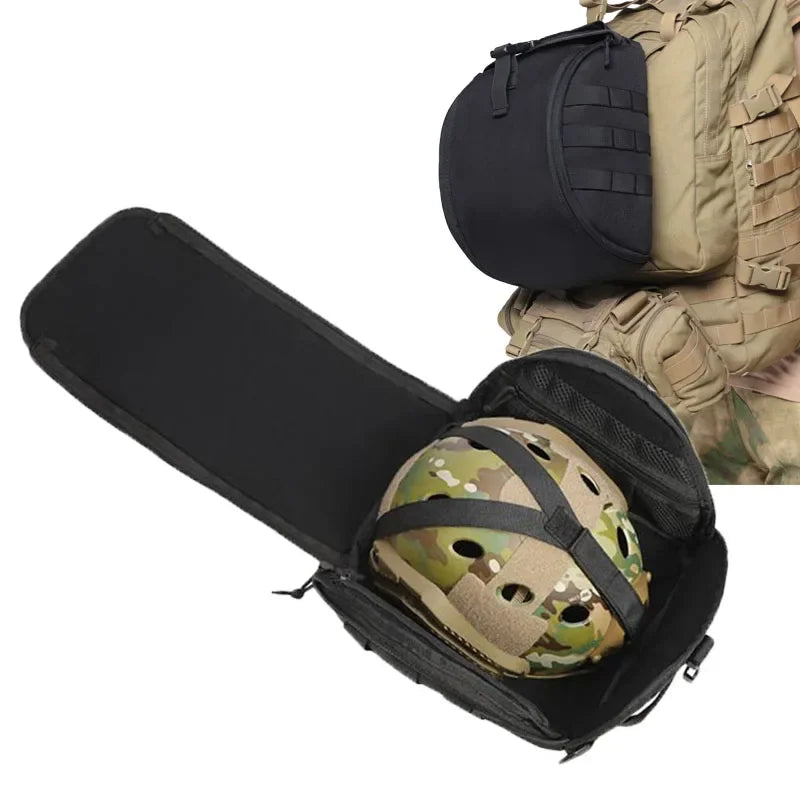 Military Helmet Bag Tactical Molle Airsoft Helmet Padded Storage Bag MICH Fast Mask Carrying Pack Bike Gear for Sports Hunting