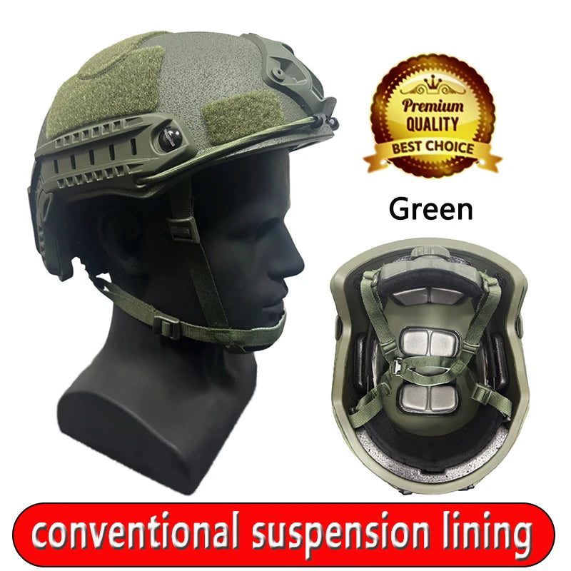 Kevlar Tactical Helmet ACH High Cut Helmet High Quality Ballistic Helmet NIJ IIIA FAST Wendy's Suspension Pad Safety Helmet