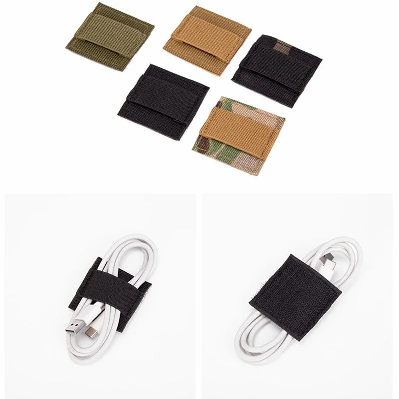 Tactical Headphone Cable Harness Snap Sticker, Elastic Organizer Headphone Intercom Cable, Helmet Vest Accessory