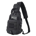 Single shoulder chest bag, widened and thickened shoulder pad, MOLLE system, multi hanging point design, woven handle
