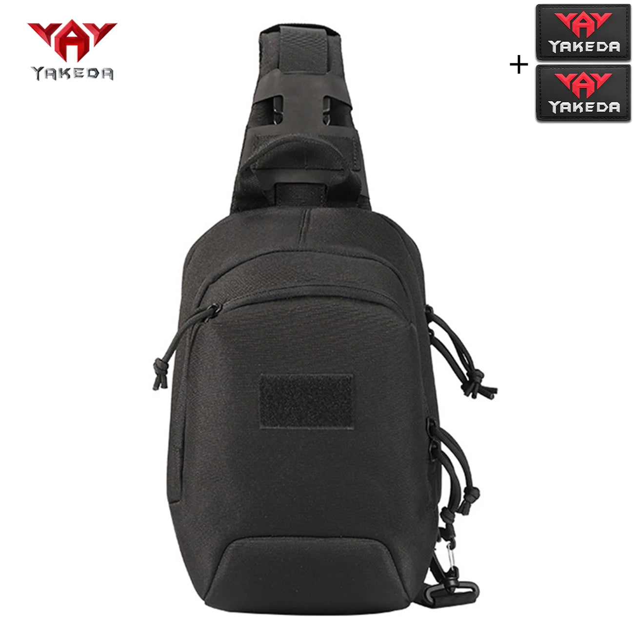 YAKEDA shoulder strap adjustable length single shoulder lightweight chest bag with multiple layers and double zippers design