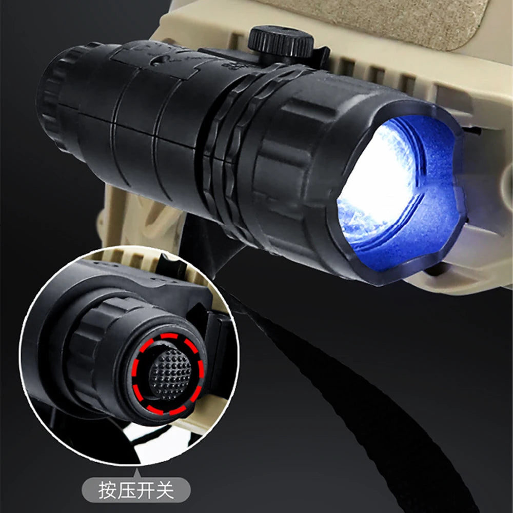 Airsoft Children's Tactical Helmet Set with flash Lamp Intercom Telescope for CS Cosplay Paintball Shooting Birthday Gifts