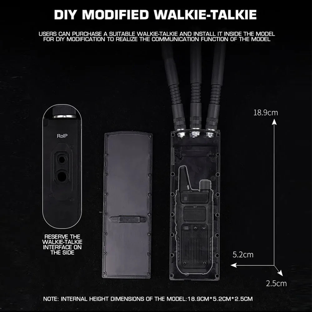 Tactical MPU5 Radio Model Detachable Hunting DIY Walkie Talkie Refit MPU5 Virtual Model Case