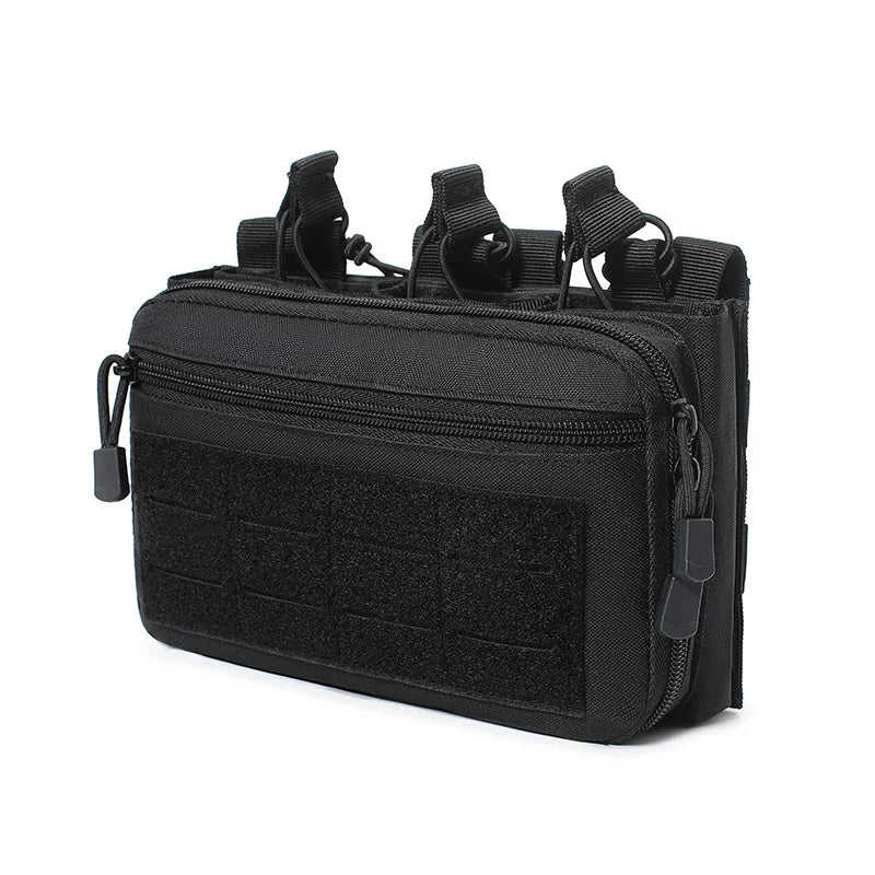 Tactical Magazine Pouch, Triple 5.56/7.62 Cartridge Holder Molle Accessory Bag for Vest, Chest Rig & EDC Gear, Hunting & Airsoft