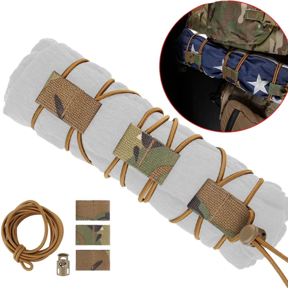 National Flag Fixed Strap Outdoor Hunting Vest Strip Storage Multi functional Fixed Strap Accessories Expansion Accessories