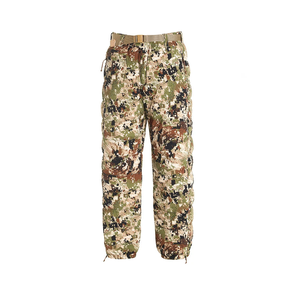 Ainfad Men's Winter Hunting Light Insulation Trousers Camouflage Long Down Pants