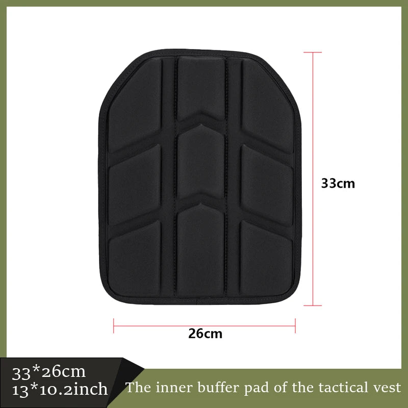 Tactical Vests with Built-in Thickened Cushioning EVA Pads Lined Breathable Back Plates 1 Pair