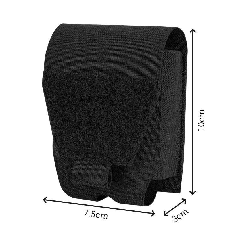 Tactical Handcuff Bag Case Molle Shackle Leather Case Belt Cuff Case Work Belt Vest Law Enforcement Accessories Outdoor Bag