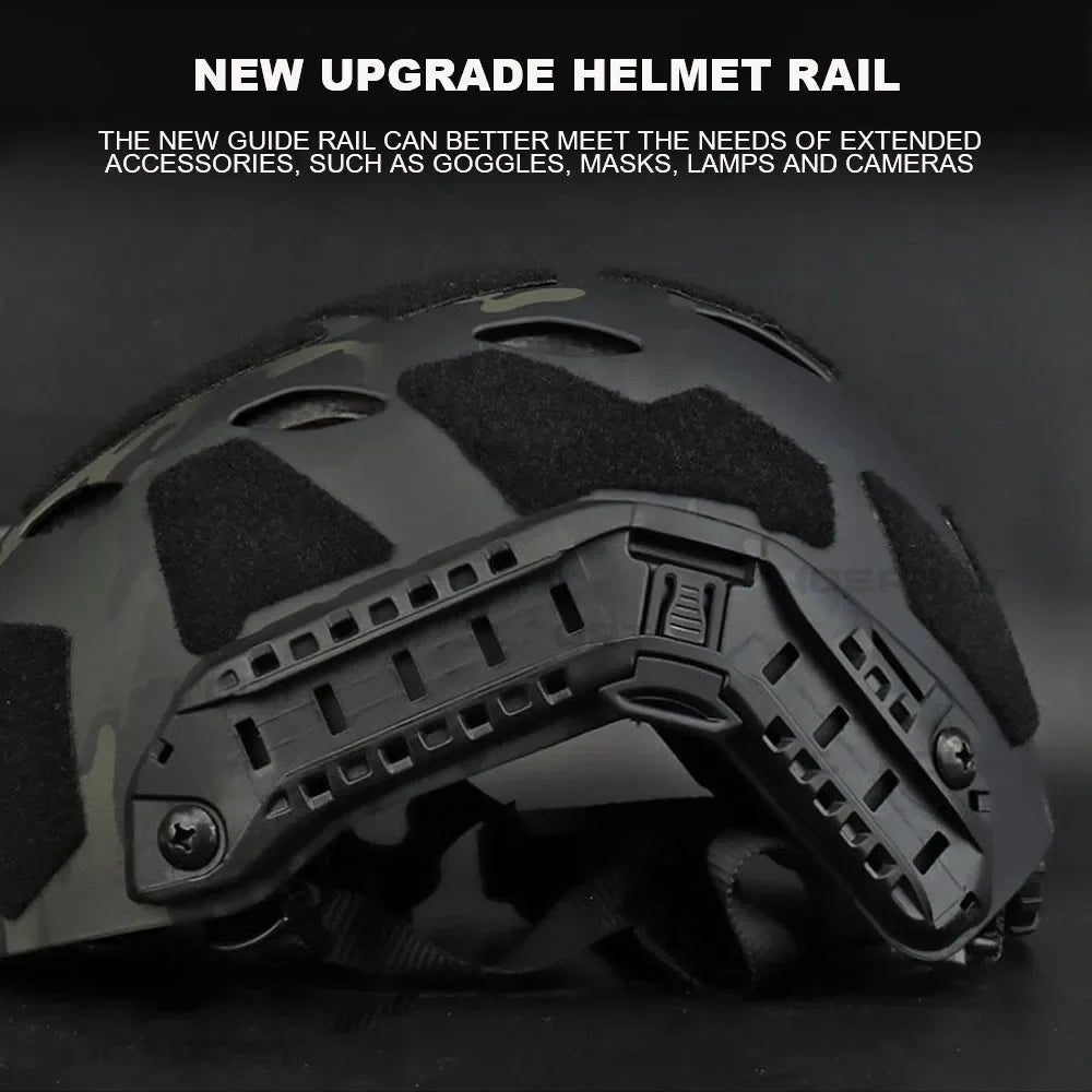 Tactical Fast Airsoft Helmet Lightweight SF Super High Cut Hunting Shooting Wargame Protective Helmet Outdoor Sport Cycling Gear
