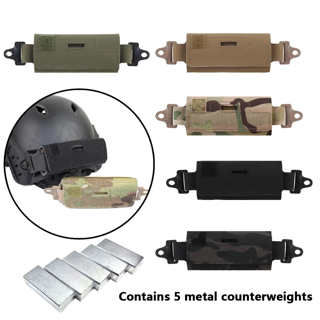 Tactical Helmets Balance Counter Weight Bag Battery Pouch Hunting FAST Helmet Weights System Cycling Helmet Counterweight Bag