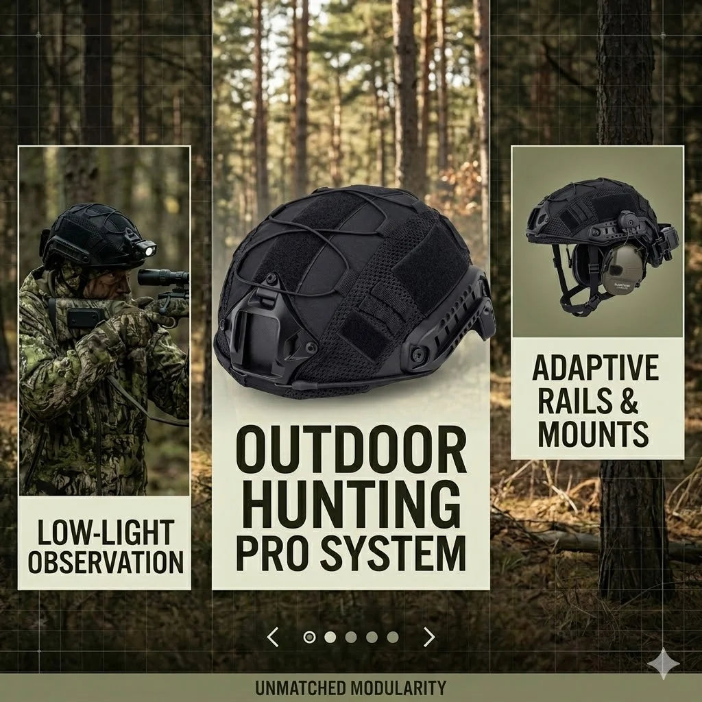 OPHIDANTC Tactical FAST Helmet Cover, 500D Nylon Durable Protective Gear for Hunting, Airsoft & Military