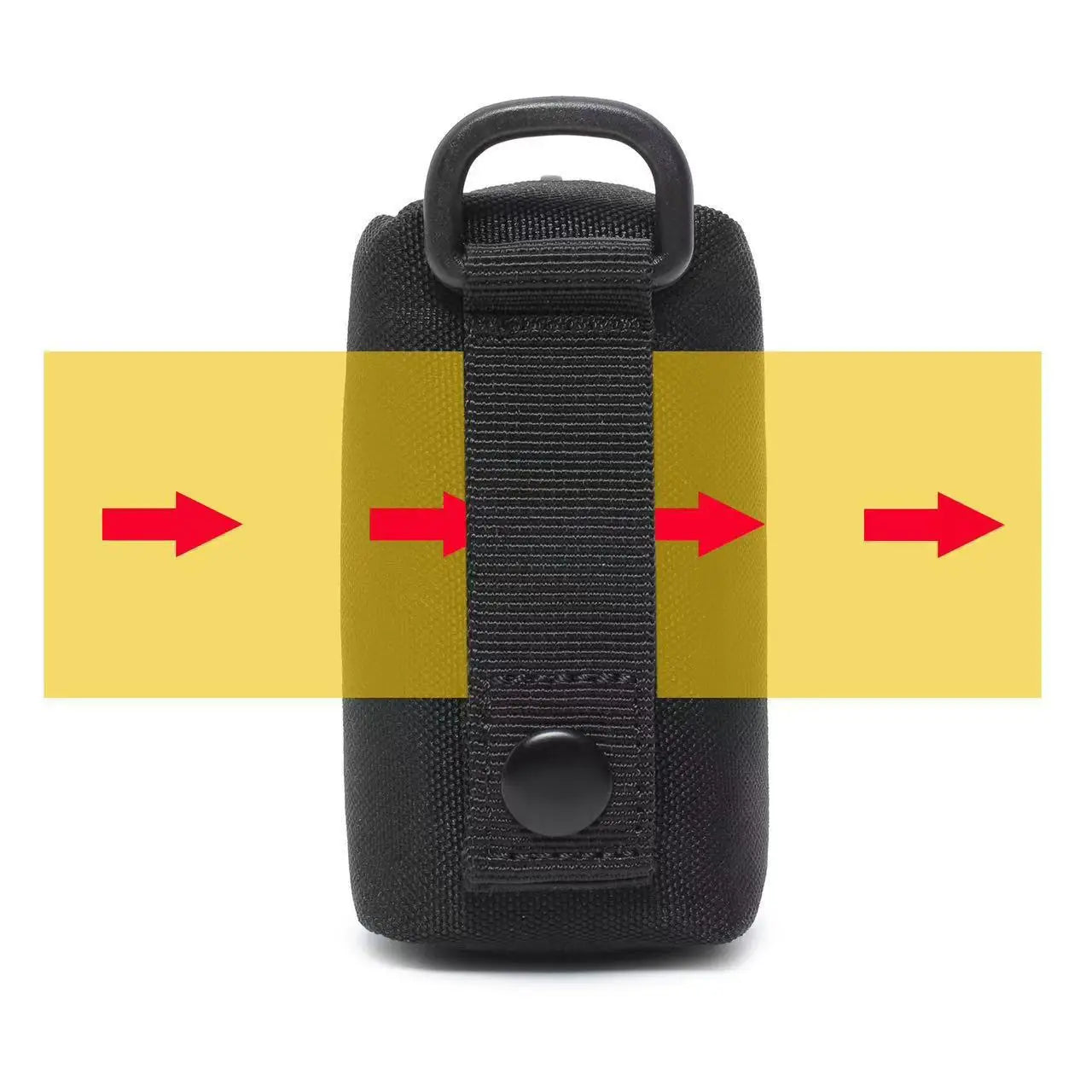 Outdoor Mini EDC Zipper Pouch MOLLE Small Portable Nylon Key Coin Purse with D-Ring for Cycling Hunting Hiking Travel