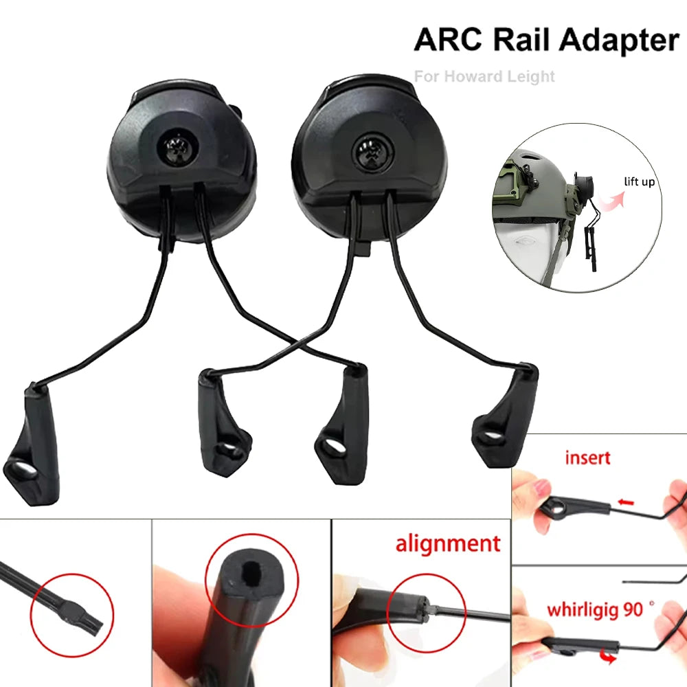 ARC OPS-CORE Helmet Rail Adapter Tactical Headset Stand forHoward Leight Hunt Shooting Headset