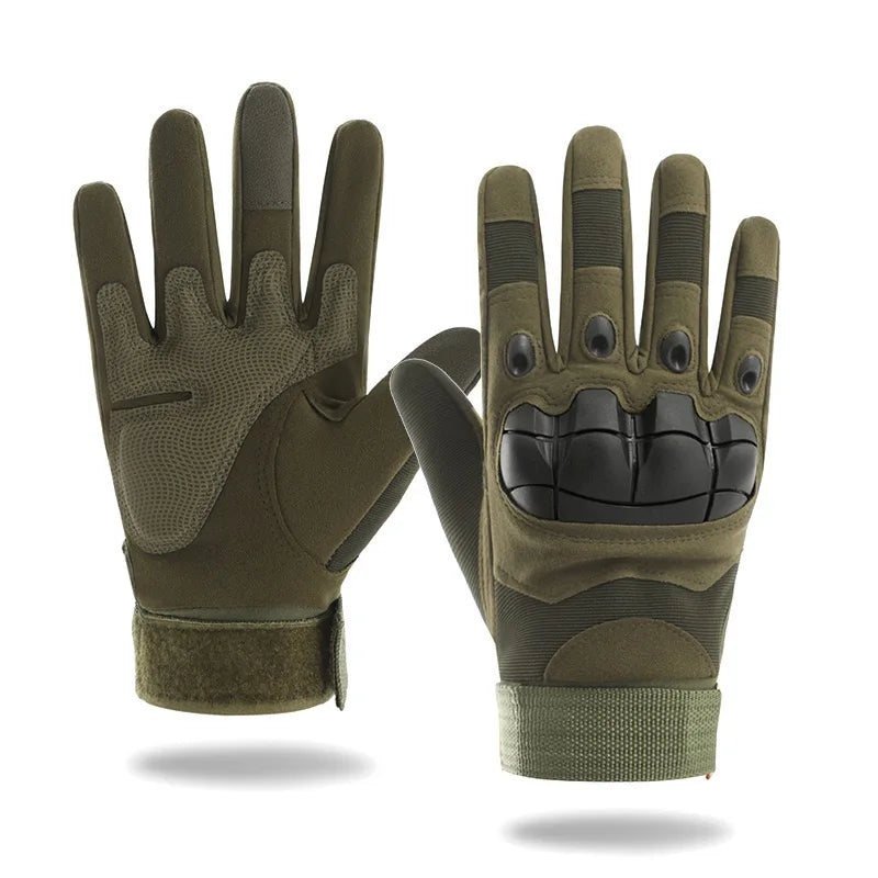 Men Tactical Gloves Full Finger Hard Knuckle Touch Screen Anti-Slip Outdoor Sports Gloves for Hunting Shooting Cycling Climbing