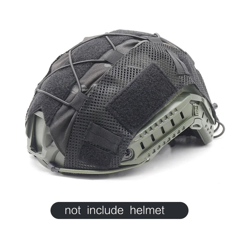 Camouflage Tactical Helmet Cover with Elastic Fastening MH PJ BJ Style Military Headgear Accessory for Protective Gear