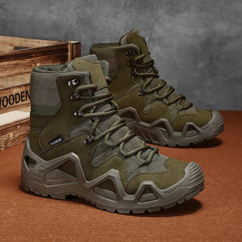 Men's Outdoor Hiking Shoes Hiking Boots Men Tactical Military Boots Denim Safety Work Shoes Outdoor Hiking Boots Training Shoes
