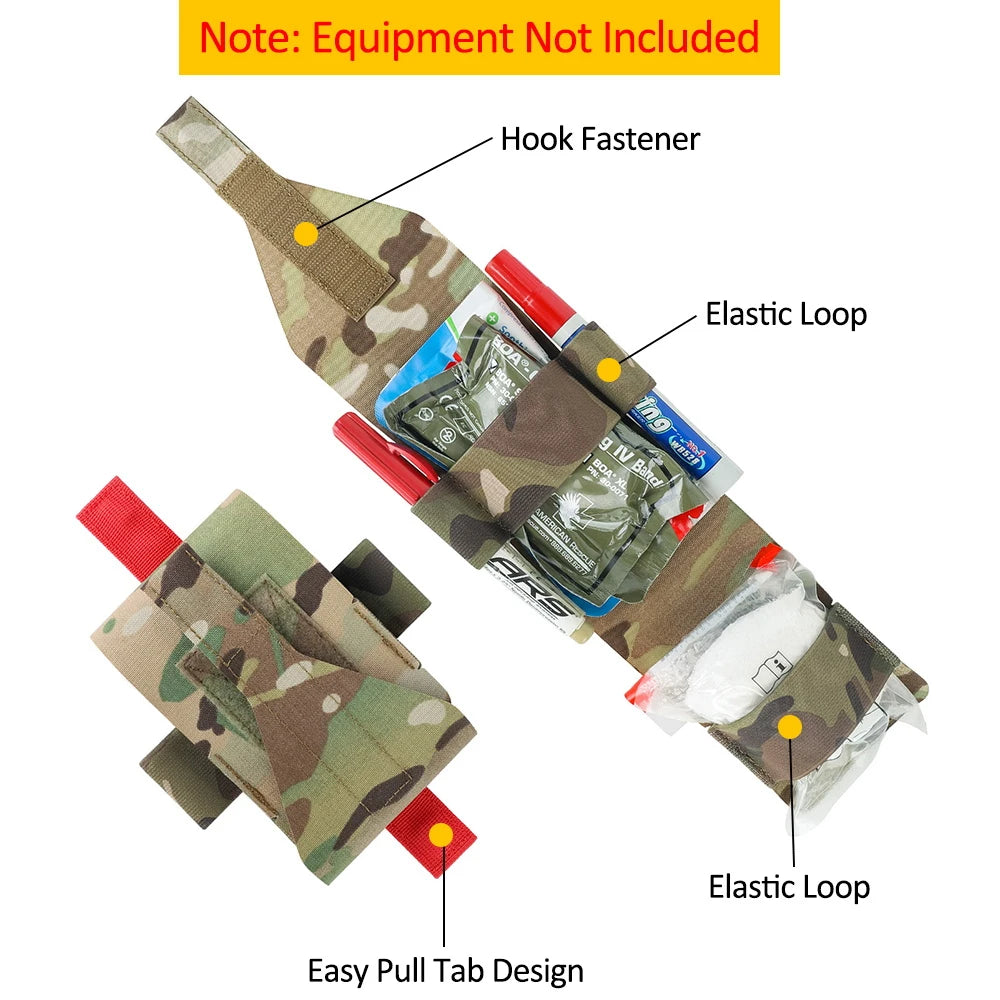 KRYDEX Tactical Micro Trauma Pouch MED IFAK Kit First Aid Insert Medical Holder Removable Tourniquet Holder Outdoor Travel Gear