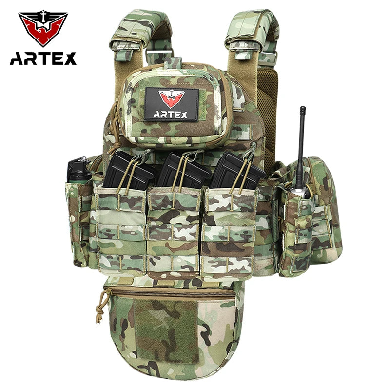 Artex's New Outdoor Multi-Functional High-Strength Low-Wear Waterproof MOLLE System Extends Modular Tactical Vest 8128